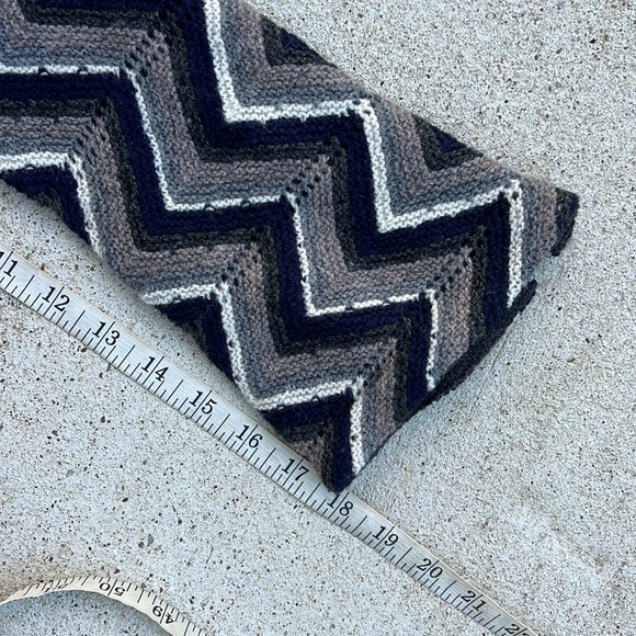 Free People Rhiannon Chevron Knit Flare Sleeve Mini Dress Size Medium - Picture 10 of 14